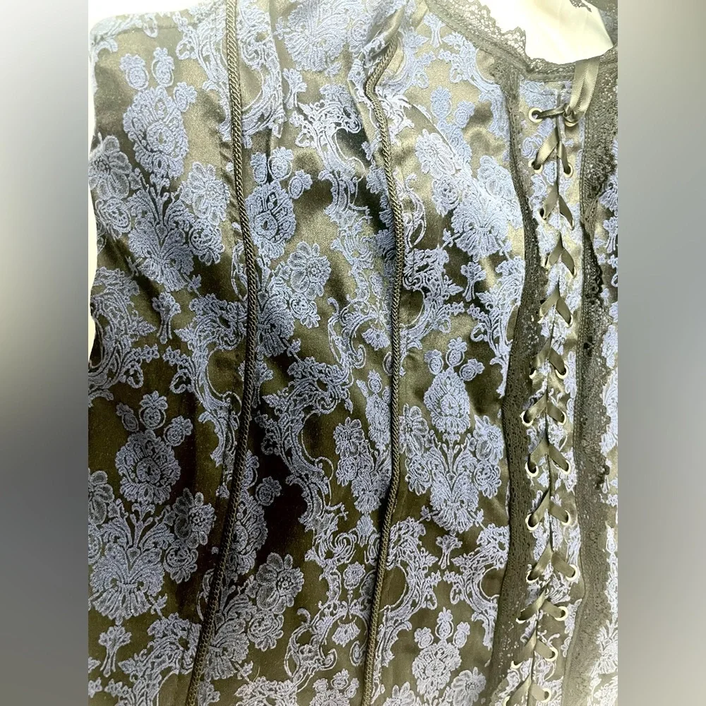 Vintage tripp 2x Victorian corset in blue and black vintage torrid plus size - Picture 5 of 10